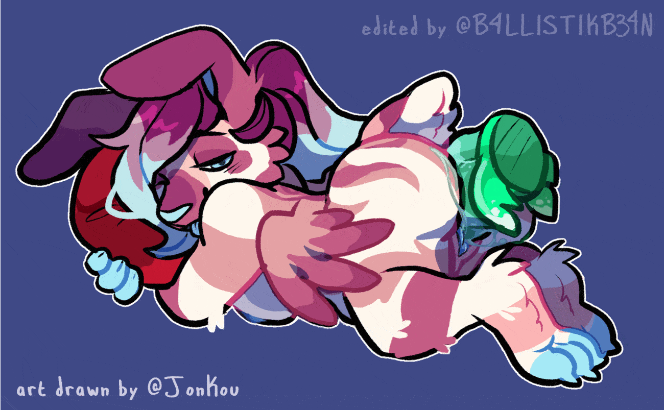 good dickin&#39; (ART BY @Jonkou - edited by me) [OC + sona @ me]